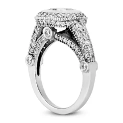18K White Gold Diamond Engagement Ring 1.77ct -Outlet Radiant Bijou Store 18k gold diamond engagement ring 177ct p 34878 back white 20220426