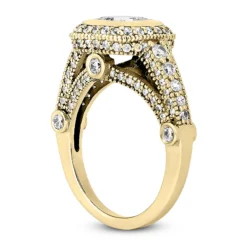 18K White Gold Diamond Engagement Ring 1.77ct -Outlet Radiant Bijou Store 18k gold diamond engagement ring 177ct p 34878 back yellow 20220426
