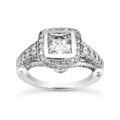 18K White Gold Diamond Engagement Ring 1.77ct