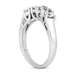 Thin 18K White Gold Diamond Engagement Ring Band 0.48ct -Outlet Radiant Bijou Store 18k gold diamond engagement ring band 048ct p 33354 back white 20220426