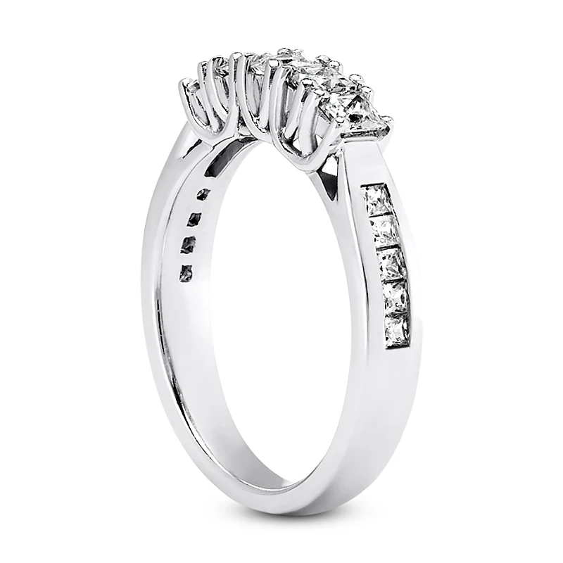 Thin 18K White Gold Diamond Engagement Ring Band 0.56ct 6 Thin 18K White Gold Diamond Engagement Ring Band 0.56ct - Image 4