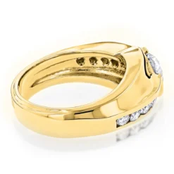 Men's Engagement Ring 18K White Gold 1.5 Carats VS Diamonds -Outlet Radiant Bijou Store 18k gold diamond engagement ring for men 1 5 carats backye 1