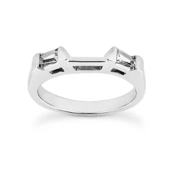 18K White Gold Emerald Diamond Engagement Ring And Band 0.99ct Bridal Set -Outlet Radiant Bijou Store 18k gold diamond engagement ring set 099ct p 34098 additional white 2