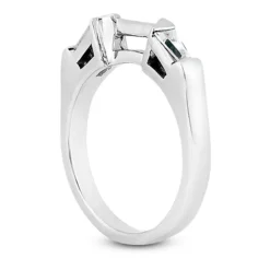 18K White Gold Emerald Diamond Engagement Ring And Band 0.99ct Bridal Set -Outlet Radiant Bijou Store 18k gold diamond engagement ring set 099ct p 34098 additional white 3