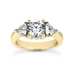 18K White Gold Diamond Engagement Ring Set 1.15ct Band: 1.3mm, Eng.: 1.7mm -Outlet Radiant Bijou Store 18k gold diamond engagement ring set 115ct p 30167 back yellow 20220426
