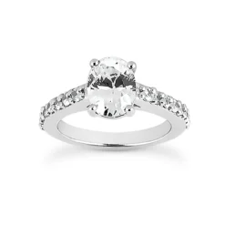 18K White Gold Diamond Engagement Ring Set 1.31ct -Outlet Radiant Bijou Store 18k gold diamond engagement ring set 131ct p 33898 back white 20220426