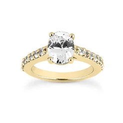 18K White Gold Diamond Engagement Ring Set 1.31ct -Outlet Radiant Bijou Store 18k gold diamond engagement ring set 131ct p 33898 back yellow 20220426