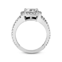 Halo 18K White Gold Diamond Engagement Ring Setting 0.72ct -Outlet Radiant Bijou Store 18k gold diamond engagement ring setting 072ct p 34719 additional white