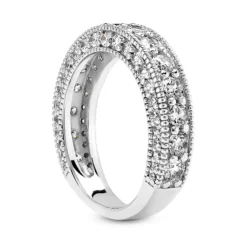 18K White Gold Diamond Engagement Wedding Ring For Women By Luxurman 1.5ct -Outlet Radiant Bijou Store 18k gold diamond engagement wedding ring 144ct p 34604 back white 20220426