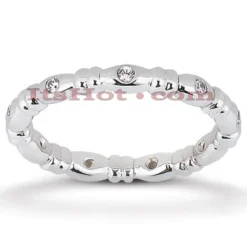 18K White Gold Diamond Eternity Band 0.14ct -Outlet Radiant Bijou Store 18k gold diamond eternity band 014ct p 30516back