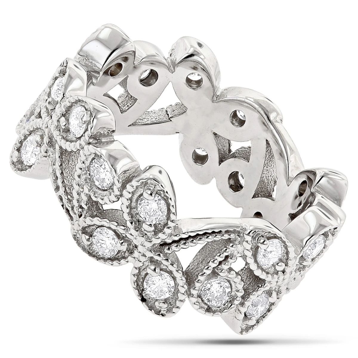 18K White Gold Diamond Eternity Band 1/2ct 6 18K White Gold Diamond Eternity Band 1/2ct - Image 4