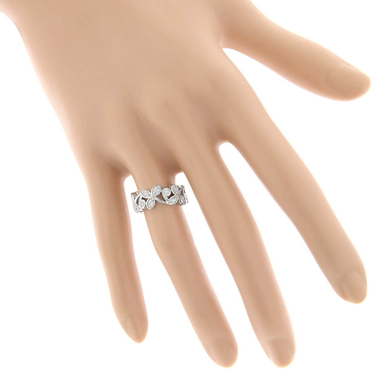 18K White Gold Diamond Eternity Band 1/2ct 7 18K White Gold Diamond Eternity Band 1/2ct - Image 5