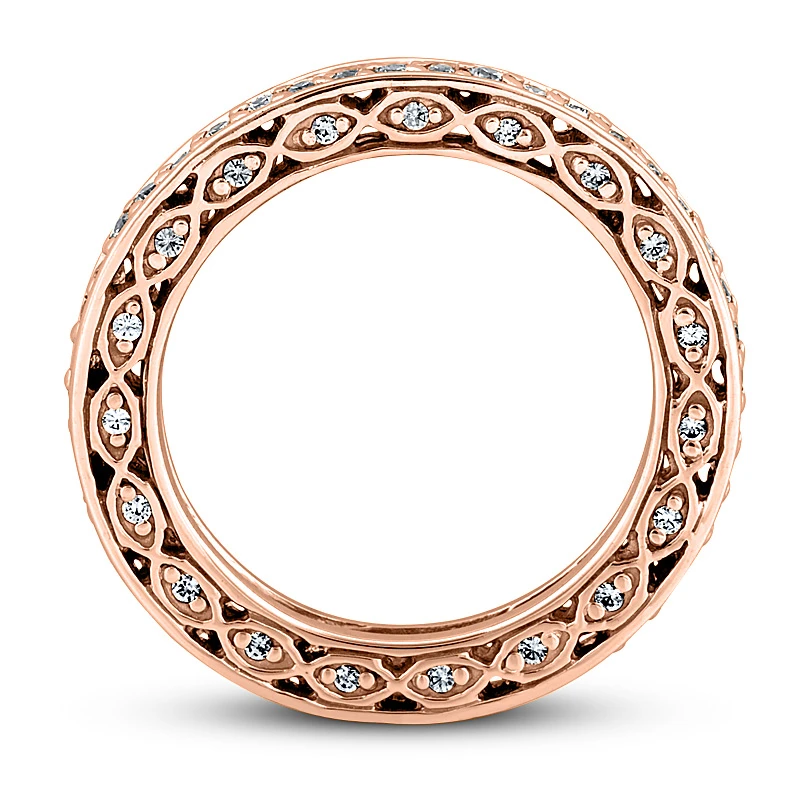 Thin 18K White Gold Diamond Eternity Band 0.63ct 2.4mm 9 Thin 18K White Gold Diamond Eternity Band 0.63ct 2.4mm - Image 7