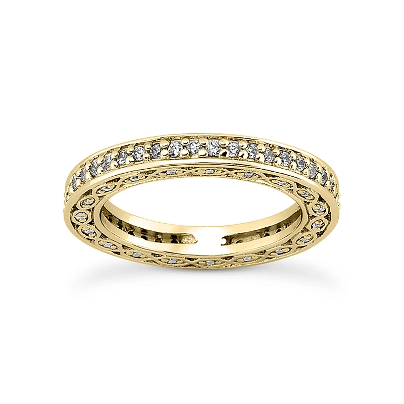 Thin 18K White Gold Diamond Eternity Band 0.63ct 2.4mm 4 Thin 18K White Gold Diamond Eternity Band 0.63ct 2.4mm - Image 2