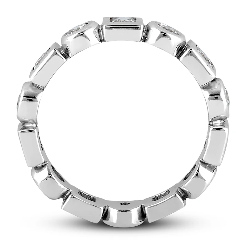 18K White Gold Diamond Eternity Band 1.12ct 11 18K White Gold Diamond Eternity Band 1.12ct - Image 9