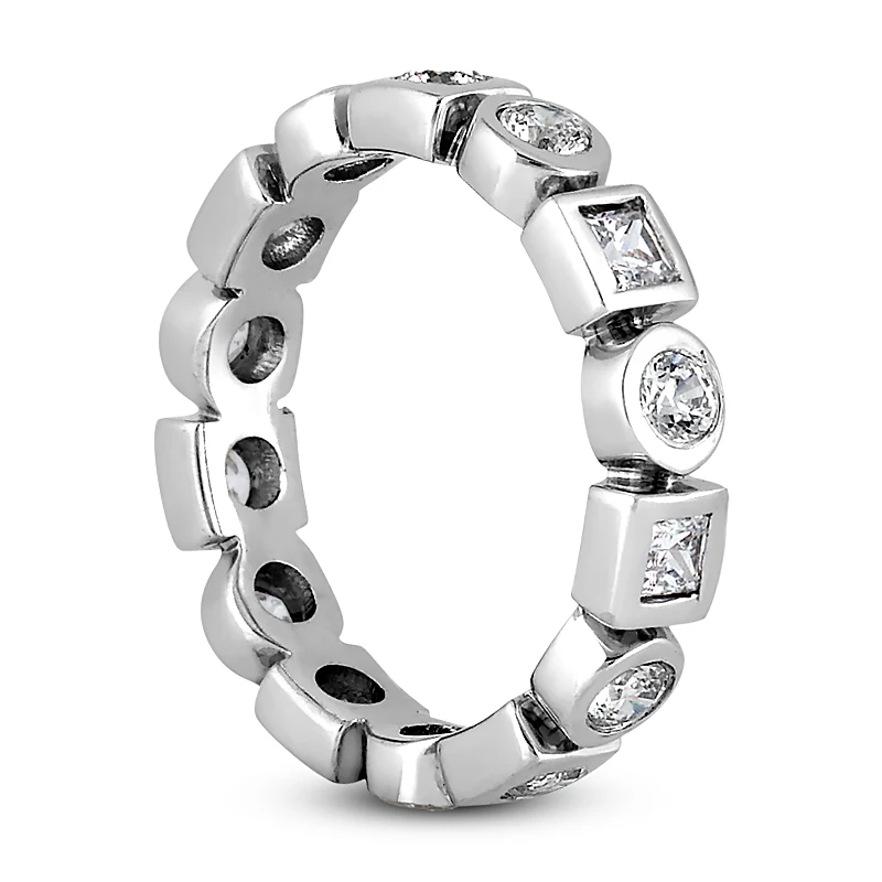 18K White Gold Diamond Eternity Band 1.12ct 6 18K White Gold Diamond Eternity Band 1.12ct - Image 4