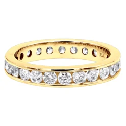 Thin 18K White Gold Diamond Eternity Band 1.25ct -Outlet Radiant Bijou Store 18k gold diamond eternity band 125ct p 30326 backye