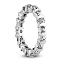 18K White Gold Diamond Eternity Band 1.26ct -Outlet Radiant Bijou Store 18k gold diamond eternity band 126ct p 30432 back white 20220420 20220426