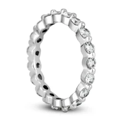 Thin 18K White Gold Diamond Eternity Band 1.33ct -Outlet Radiant Bijou Store 18k gold diamond eternity band 133ct p 30466 back white 20220426