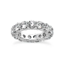 Thin 18K White Gold Diamond Eternity Band 1.35ct