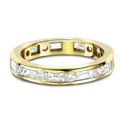 Eternity Band 18K Yellow Gold 1.56ct Round And Baguette Diamonds 11 Eternity Band 18K Yellow Gold 1.56ct Round And Baguette Diamonds -Outlet Radiant Bijou Store 18k gold diamond eternity band 156ct p 30378 backye
