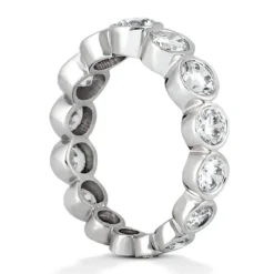 18K White Gold Diamond Eternity Band 2.09ct -Outlet Radiant Bijou Store 18k gold diamond eternity band 209ct p 30593 back white 20220426