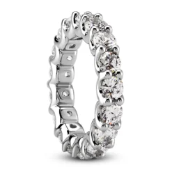 Thin 18K White Gold Diamond Eternity Band 2.10ct -Outlet Radiant Bijou Store 18k gold diamond eternity band 210ct p 30322 back white 20220426