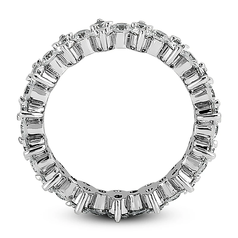 18K White Gold Diamond Eternity Band 2.25ct 6.3mm 11 18K White Gold Diamond Eternity Band 2.25ct 6.3mm - Image 9