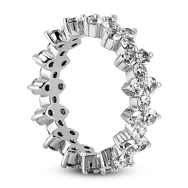 18K White Gold Diamond Eternity Band 2.25ct 6.3mm 6 18K White Gold Diamond Eternity Band 2.25ct 6.3mm - Image 4