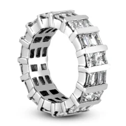 18K White Gold Diamond Eternity Band 5.12ct -Outlet Radiant Bijou Store 18k gold diamond eternity band 512ct p 30388 back white 20220426