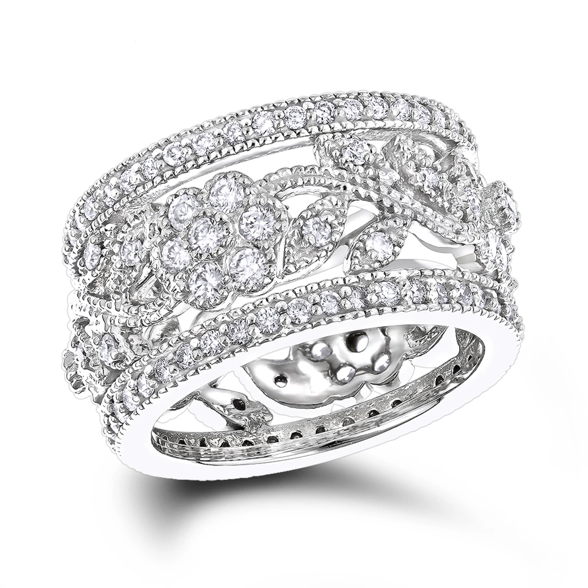 18K White Gold Diamond Eternity Ring 1.52ct 3 18K White Gold Diamond Eternity Ring 1.52ct