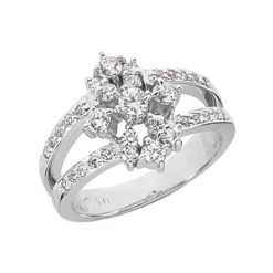 18K White Gold Diamond Right Hand Ring 0.66ct