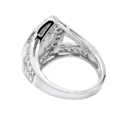 18K Yellow Gold Diamond Right Hand Ring For Women Tear Drop Shape 1.08ct -Outlet Radiant Bijou Store 18k gold diamond right hand ring 108ct p 31415 backwh