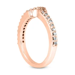 Ultra Thin 18K White Gold Diamond Wedding Band 0.26ct -Outlet Radiant Bijou Store 18k gold diamond wedding band 026ct p 33900 back rose 20220426