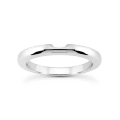 Thin 18K White Gold Engagement Wedding Band 2.5mm
