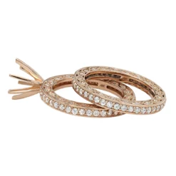 18K Rose Gold Eternity Diamond Engagement Ring Set 1.82ct 11 18K Rose Gold Eternity Diamond Engagement Ring Set 1.82ct -Outlet Radiant Bijou Store 18k gold eternity diamond engagement ring set 182ct p 6067 backro