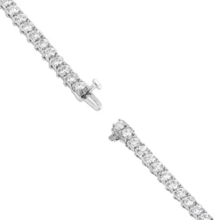 18K White Gold Inline Round Diamond Tennis Bracelet For Women 6.69ct VS Diamonds -Outlet Radiant Bijou Store 18k gold inline round diamond tennis bracelet 669ct vs diamonds backwh