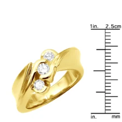 18K Yellow Gold Ladies Diamond Ring 0.31ct -Outlet Radiant Bijou Store 18k gold ladies diamond ring 031ct p 31960 ruler yellow