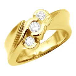 18K Yellow Gold Ladies Diamond Ring 0.31ct