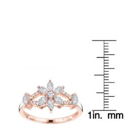 Unique 18K Rose Gold Ladies Diamond Ring Flower Design 0.91ct By Luxurman 13 Unique 18K Rose Gold Ladies Diamond Ring Flower Design 0.91ct By Luxurman -Outlet Radiant Bijou Store 18k gold ladies diamond ring 091ct p 32832 rulerro