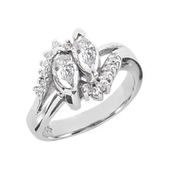 18K White Gold Ladies Diamond Ring 1.21ct