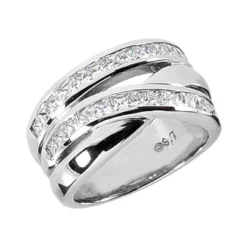 18K White Gold Ladies Diamond Ring 1.30ct 11.2mm