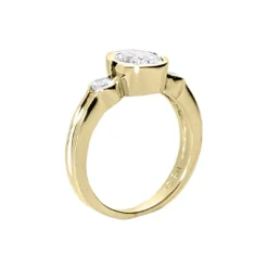 Thin 18K White Gold Ladies Diamond Ring 1.43ct -Outlet Radiant Bijou Store 18k gold ladies diamond ring 143ct p 32170 back yellow 20220426