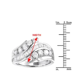 18K White Gold Ladies G/VS Diamond Right Hand Ring 2.25ct -Outlet Radiant Bijou Store 18k gold ladies diamond ring 168ct p 32626 rulerwh