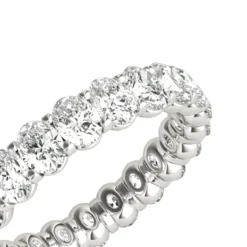 18K Yellow Gold Oval Cut Diamond Anniversary Ring Eternity Band For Women 3ct -Outlet Radiant Bijou Store 18k gold oval cut diamond anniversary ring eternity band for women 3ct boxwh
