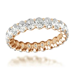 18K Yellow Gold Oval Cut Diamond Anniversary Ring Eternity Band For Women 3ct -Outlet Radiant Bijou Store 18k gold oval cut diamond anniversary ring eternity band for women 3ct ro
