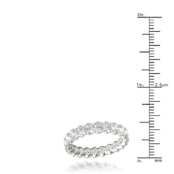 18K Yellow Gold Oval Cut Diamond Anniversary Ring Eternity Band For Women 3ct -Outlet Radiant Bijou Store 18k gold oval cut diamond anniversary ring eternity band for women 3ct rulerwh