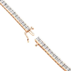 18K White Gold Princess Cut Diamond Women's Tennis Bracelet 12.62ct 20 18K White Gold Princess Cut Diamond Women's Tennis Bracelet 12.62ct -Outlet Radiant Bijou Store 18k gold princess cut diamond tennis bracelet 1262ct p 257 backro