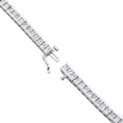 18K White Gold Princess Cut Diamond Women's Tennis Bracelet 12.62ct 18 18K White Gold Princess Cut Diamond Women's Tennis Bracelet 12.62ct -Outlet Radiant Bijou Store 18k gold princess cut diamond tennis bracelet 1262ct p 257 backwh