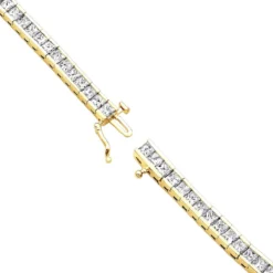 18K White Gold Princess Cut Diamond Women's Tennis Bracelet 12.62ct 19 18K White Gold Princess Cut Diamond Women's Tennis Bracelet 12.62ct -Outlet Radiant Bijou Store 18k gold princess cut diamond tennis bracelet 1262ct p 257 backye
